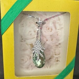 Amethyst Crystal Teardrop Necklace